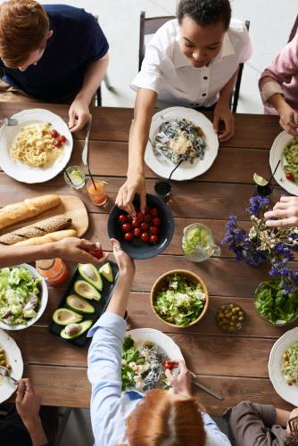 country dinner table