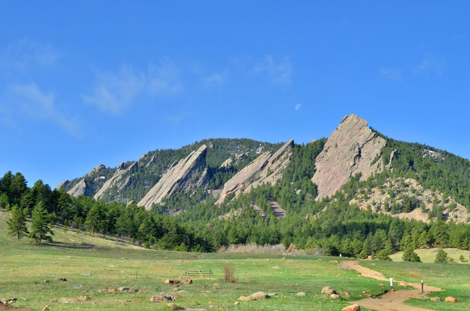 Boulder Colorado Flatirons mountain formations